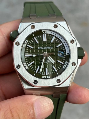 APS爱彼15710系列3120一体自动机械手表男士腕表42mm绿盘